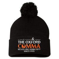 The Oxford Comma Resolving Ambiguity Since 1905 Pom Pom 12in Knit Beanie