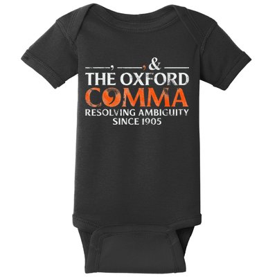 The Oxford Comma Resolving Ambiguity Since 1905 Baby Bodysuit