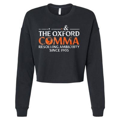 The Oxford Comma Resolving Ambiguity Since 1905 Cropped Pullover Crew