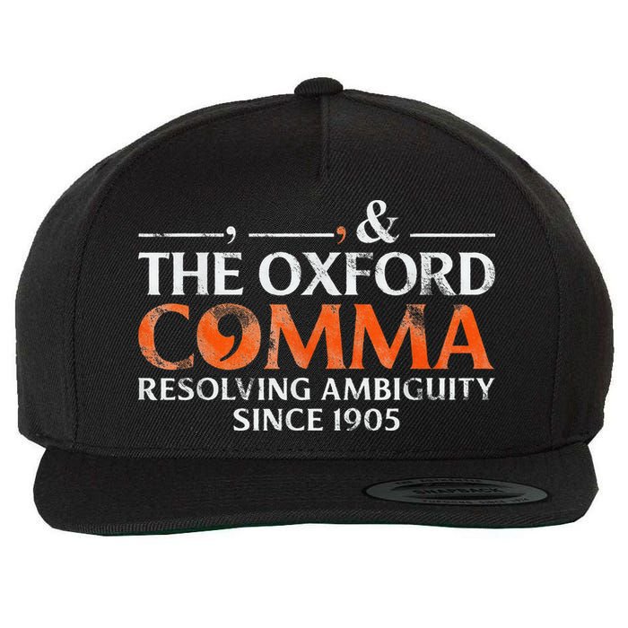 The Oxford Comma Resolving Ambiguity Since 1905 Wool Snapback Cap