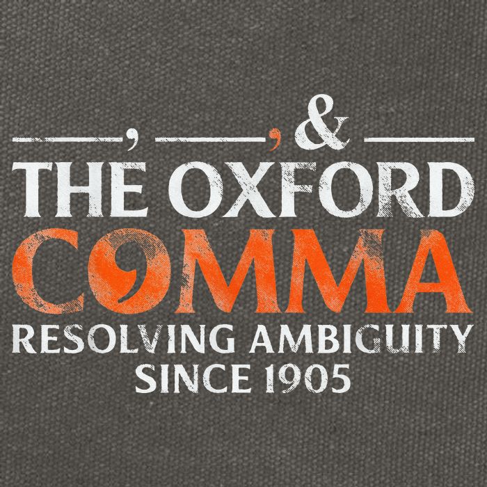 The Oxford Comma Resolving Ambiguity Since 1905 Cotton Canvas Backpack