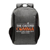 The Oxford Comma Resolving Ambiguity Since 1905 Vector Backpack
