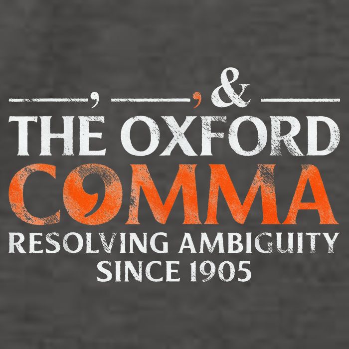 The Oxford Comma Resolving Ambiguity Since 1905 Vector Backpack