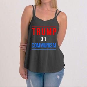 Trump Or Communism Funny Election 2024 Women's Strappy Tank