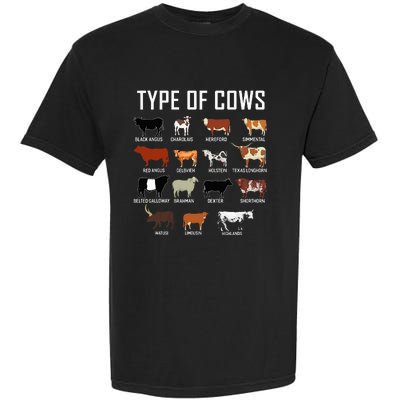 Types Of Cows Farmer Costume Cow Garment-Dyed Heavyweight T-Shirt