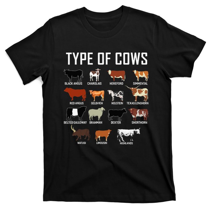 Types Of Cows Farmer Costume Cow T-Shirt