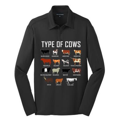 Types Of Cows Farmer Costume Cow Silk Touch Performance Long Sleeve Polo