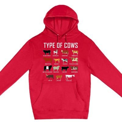 Types Of Cows Farmer Costume Cow Premium Pullover Hoodie