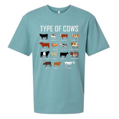 Types Of Cows Farmer Costume Cow Sueded Cloud Jersey T-Shirt