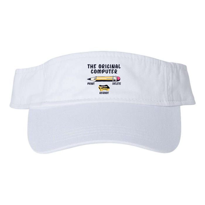 The Original Computer Sarcastic Funny It Tech Print Delete Valucap Bio-Washed Visor