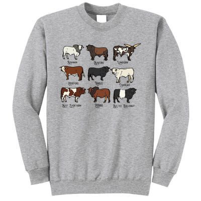 Types Of Cow & Cattle western Bulls Angus Farmer  Tall Sweatshirt