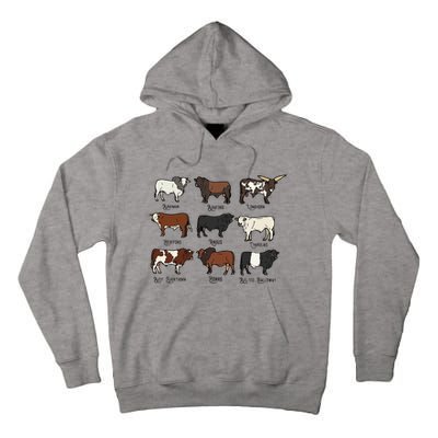 Types Of Cow & Cattle western Bulls Angus Farmer  Tall Hoodie