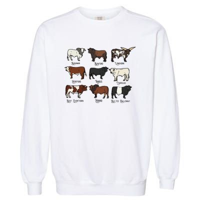 Types Of Cow & Cattle western Bulls Angus Farmer  Garment-Dyed Sweatshirt