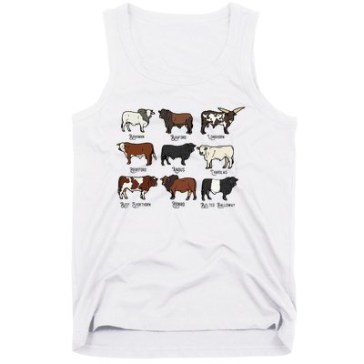 Types Of Cow & Cattle western Bulls Angus Farmer  Tank Top