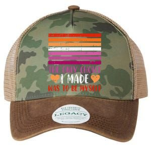 The Only Choice I Made Was To Be Myself Lesbian Lgbtq Legacy Tie Dye Trucker Hat