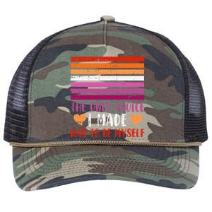 The Only Choice I Made Was To Be Myself Lesbian Lgbtq Retro Rope Trucker Hat Cap