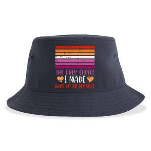 The Only Choice I Made Was To Be Myself Lesbian Lgbtq Sustainable Bucket Hat