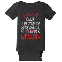 The Only Christopher We Acknowledge Is Wallace Baby Bodysuit