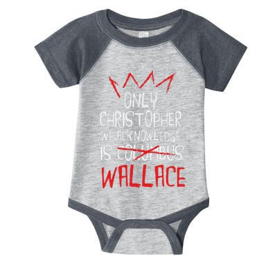 The Only Christopher We Acknowledge Is Wallace Infant Baby Jersey Bodysuit