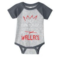 The Only Christopher We Acknowledge Is Wallace Infant Baby Jersey Bodysuit