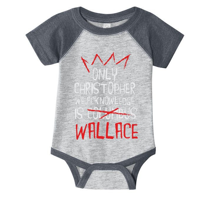 The Only Christopher We Acknowledge Is Wallace Infant Baby Jersey Bodysuit