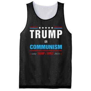 Trump Or Communism Vote Trump Vance 2024 Mesh Reversible Basketball Jersey Tank