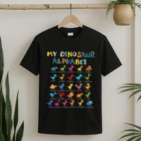Types Of Dinosaurs Alphabet A Z Abc Dino Identification T-Shirt