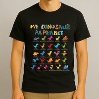 Types Of Dinosaurs Alphabet A Z Abc Dino Identification T-Shirt
