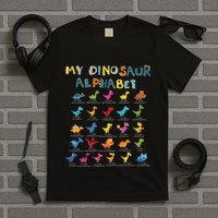 Types Of Dinosaurs Alphabet A Z Abc Dino Identification T-Shirt