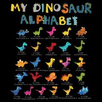 Types Of Dinosaurs Alphabet A Z Abc Dino Identification Flat Bill Trucker Hat