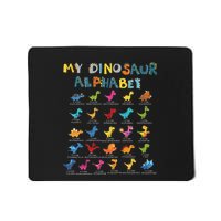 Types Of Dinosaurs Alphabet A Z Abc Dino Identification Mousepad