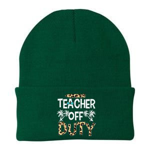 Teacher Off Duty Happy Last Day Of School Teacher Summer Knit Cap Winter Beanie