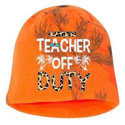 Teacher Off Duty Happy Last Day Of School Teacher Summer Kati - Camo Knit Beanie