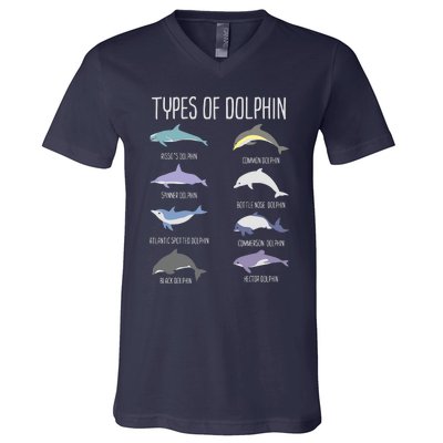 Types Of Dolphin V-Neck T-Shirt