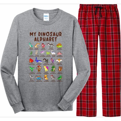 Types Of Dinosaurs Alphabet Dino Identification Long Sleeve Pajama Set