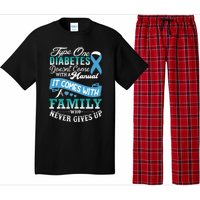 Type One Diabetes For Family Blue Ribbon Diabetic T1D Family Pajama Set