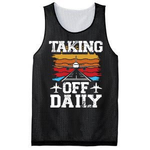 Taking Off Daily Aviation Airline Pilot Mesh Reversible Basketball Jersey Tank