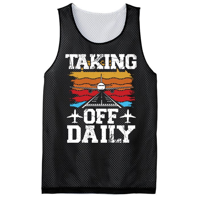 Taking Off Daily Aviation Airline Pilot Mesh Reversible Basketball Jersey Tank