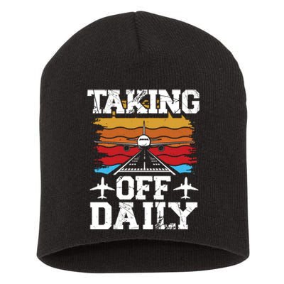 Taking Off Daily Aviation Airline Pilot Short Acrylic Beanie