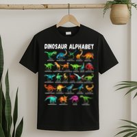 Types Of Dinosaurs Alphabet A Z ABC Dino Identification T-Shirt