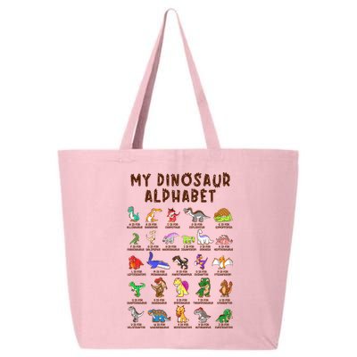 Types Of Dinosaurs Alphabet Dino Identification Meaningful Gift 25L Jumbo Tote