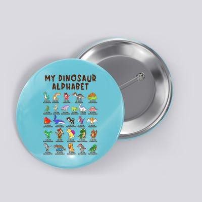 Types Of Dinosaurs Alphabet Dino Identification Meaningful Gift Button