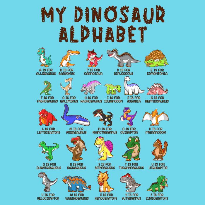 Types Of Dinosaurs Alphabet Dino Identification Meaningful Gift Button