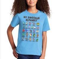 Types Of Dinosaurs Alphabet Dino Identification Meaningful Gift Kids T-Shirt