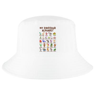 Types Of Dinosaurs Alphabet Dino Identification Meaningful Gift Cool Comfort Performance Bucket Hat