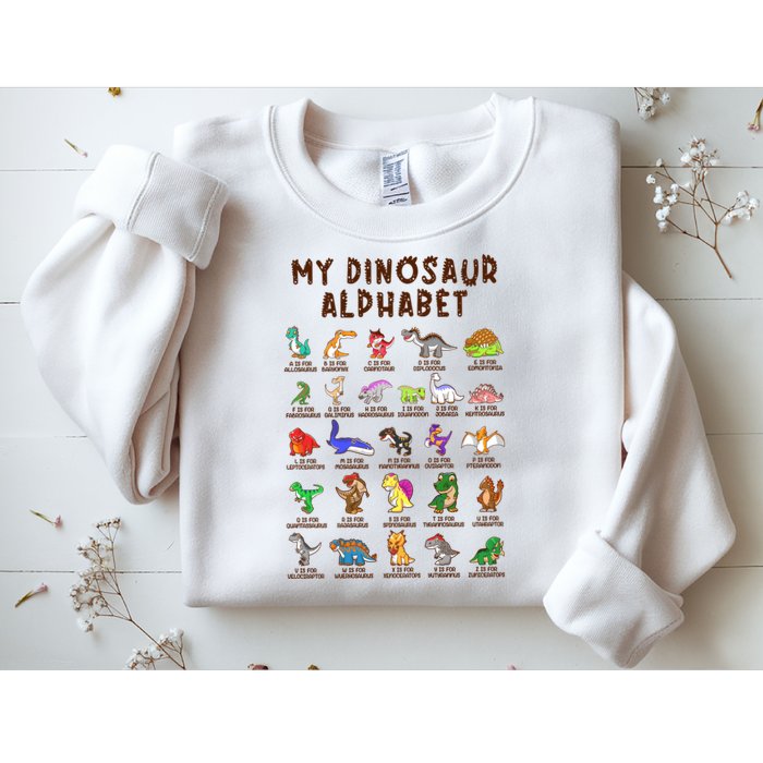 Types Of Dinosaurs Alphabet Dino Identification Meaningful Gift Sweatshirt