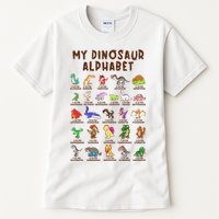 Types Of Dinosaurs Alphabet Dino Identification Meaningful Gift Tall T-Shirt