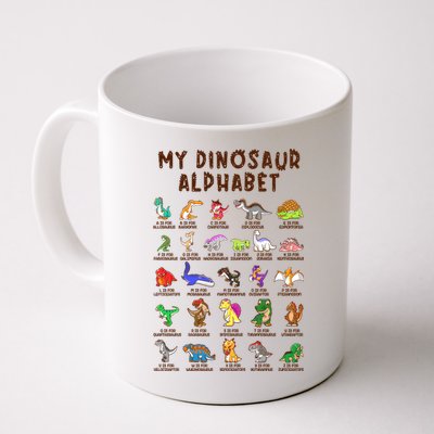 Types Of Dinosaurs Alphabet Dino Identification Meaningful Gift Mug
