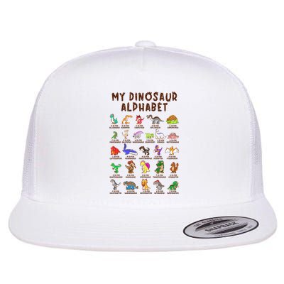 Types Of Dinosaurs Alphabet Dino Identification Meaningful Gift Flatbill Hat