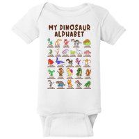 Types Of Dinosaurs Alphabet Dino Identification Meaningful Gift Baby Bodysuit